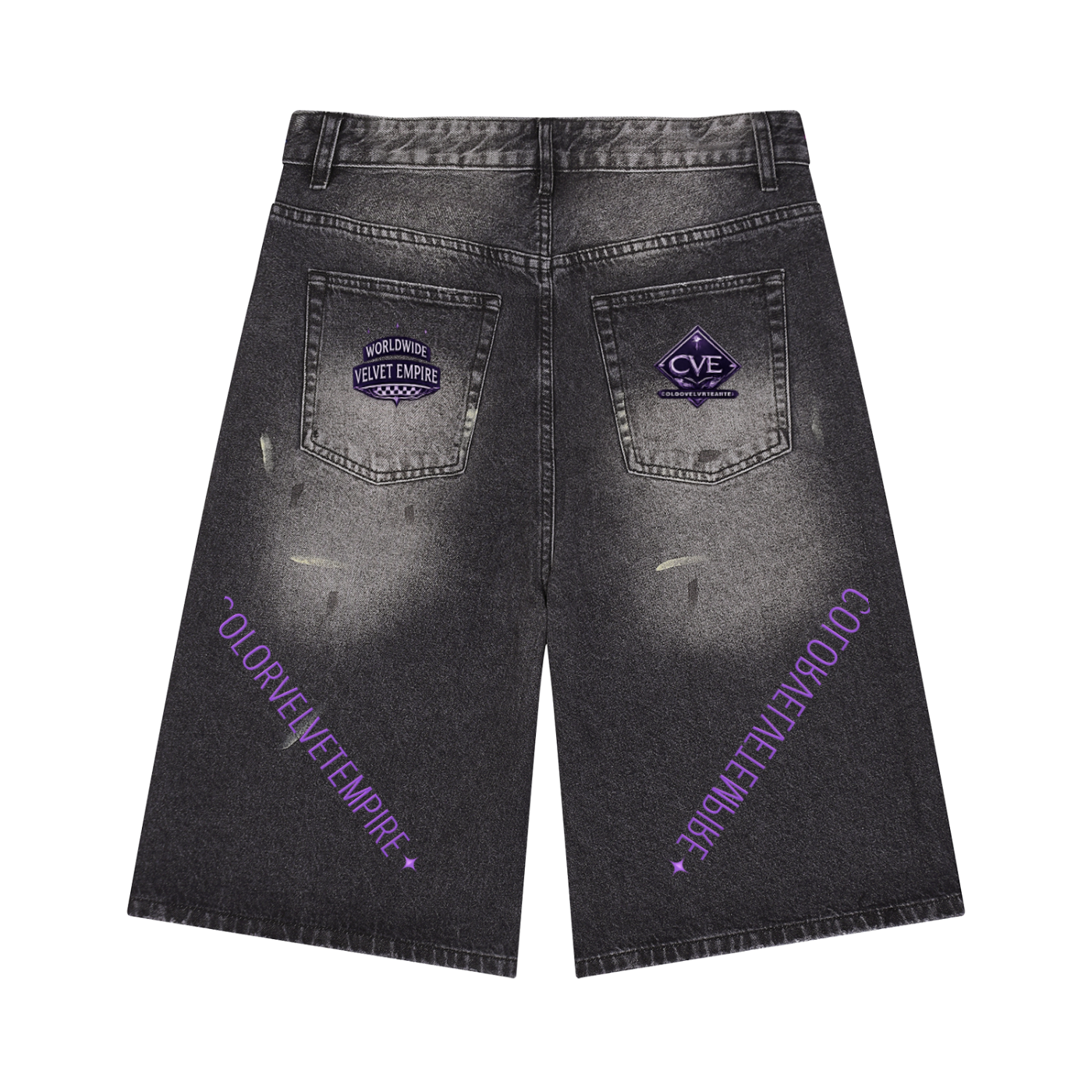Men’s Vintage Wash Wide Leg Denim Shorts