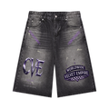 Men’s Vintage Wash Wide Leg Denim Shorts