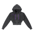 Vintage Washed Cropped Fleece Hoodie